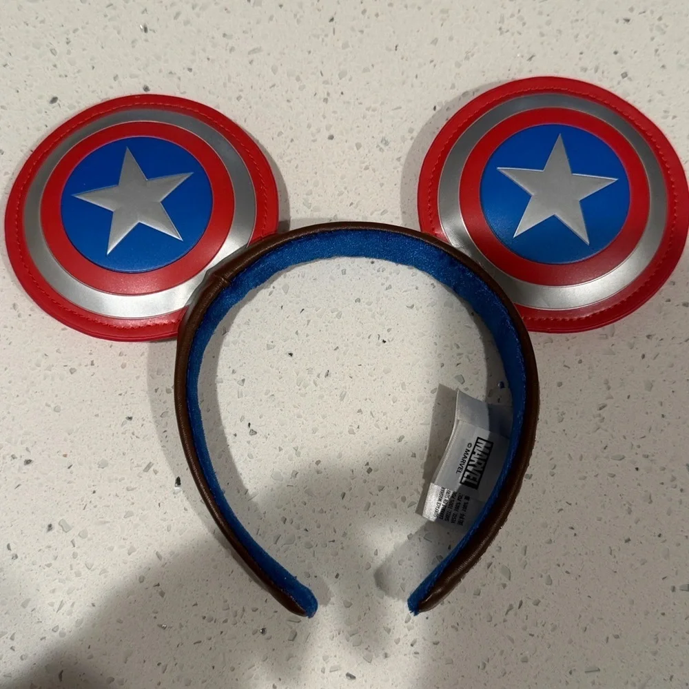 Authentic Disney Marvel Ears Captain America flag 🇺🇸 super hero unisex - Picture 3 of 7